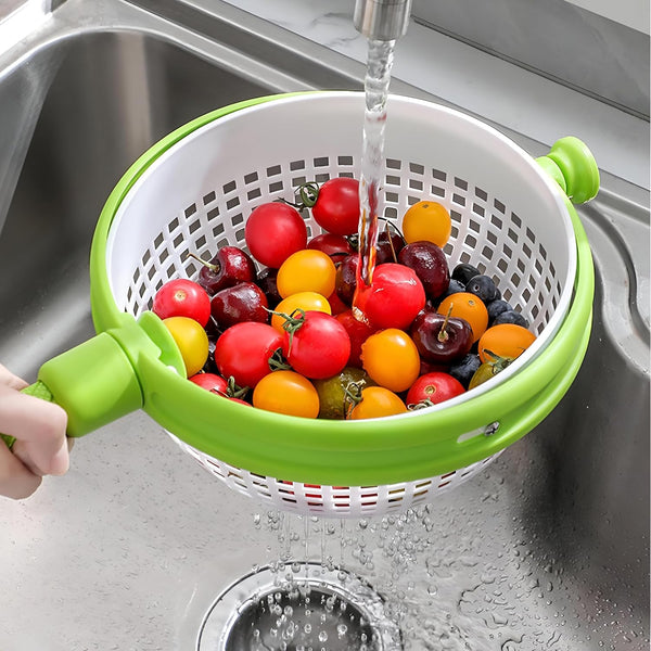 Easy-Spin Salad Spinner with Pump Handle