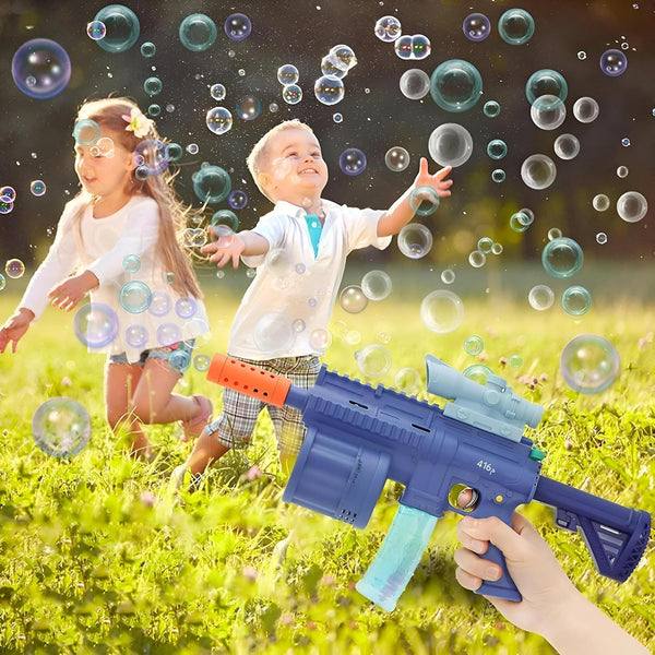 Light-Up, High-Capacity Bubble Gun and Dart Shooter for Children"