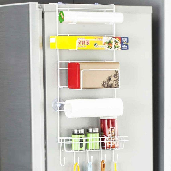 5-Tier Multi-Functional Storage Shelf For Hanging On The Fridge