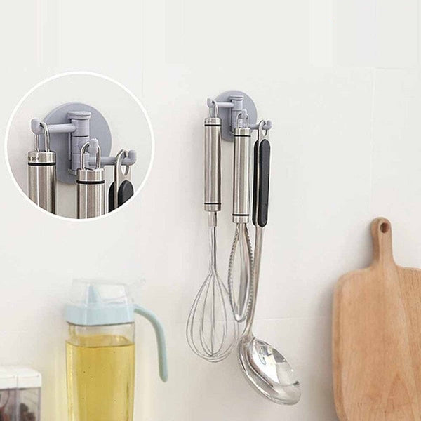 3 Pcs Rotating Adhesive Wall Hook