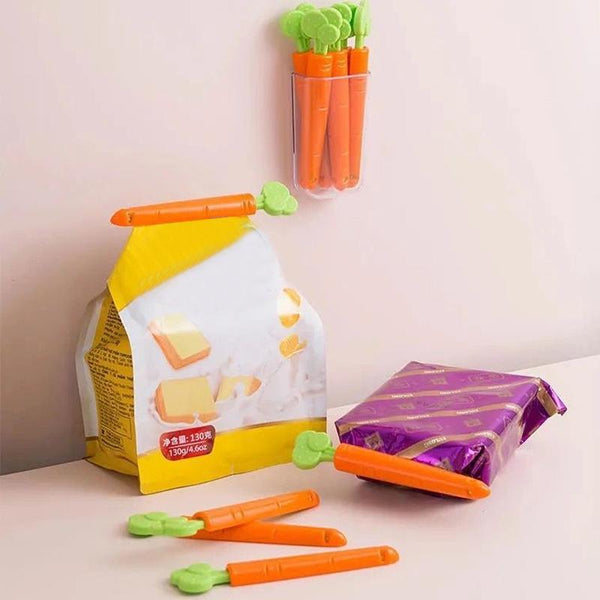 5PCS Food Sealing Clip Carrot Shape