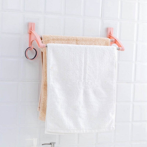 Double-Bar Towel Rack Wall-Mounted