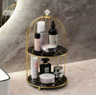 2-Tier Golden Vanity Cage
