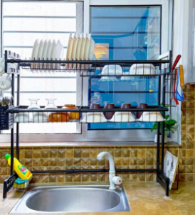 Expandable 2-Tier Over The Sink Rack