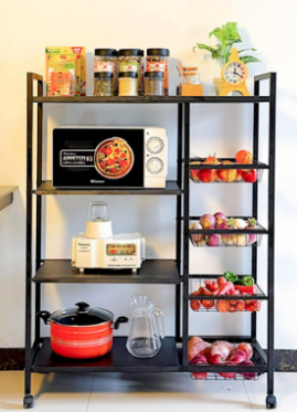 Multifunctional Storage Rack with Wheels