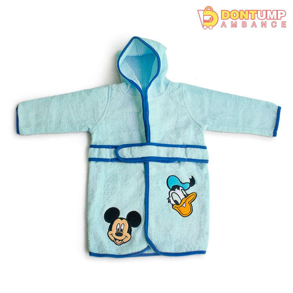 Baby Bath Gown And Robe Donald Duck Blue