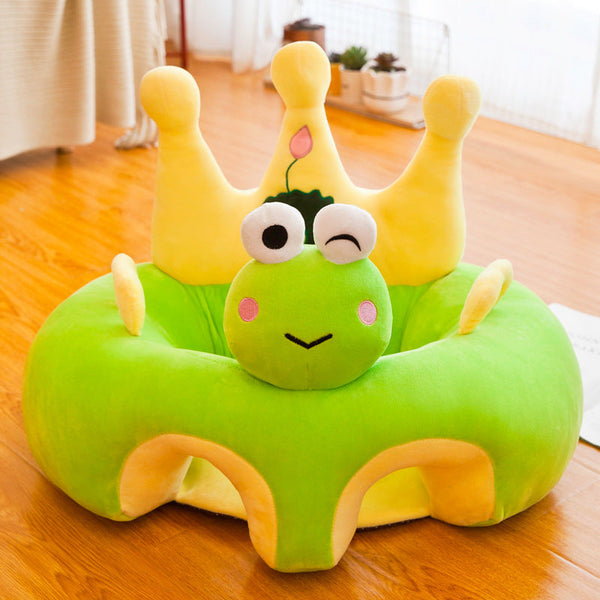 Learn to Sit with Back Support 3D Character Baby Floor Seat Green Frog