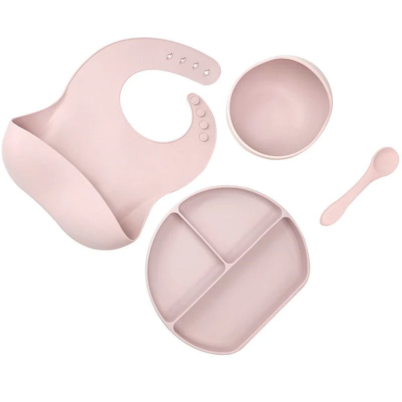 Baby 4pcs Silicone Feeding set