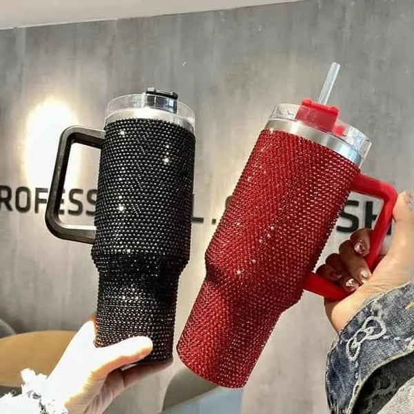 40 Oz Rhinestone Studded Tumbler