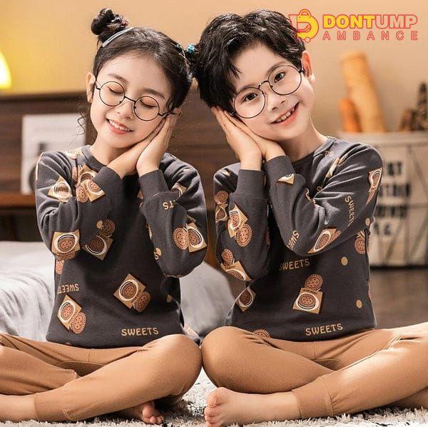 Brown Cookie Printed Kids Night Suit Baby &amp; Baba