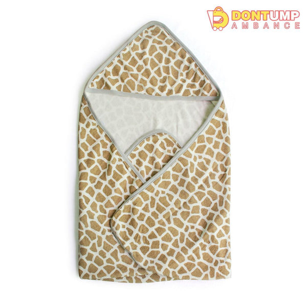 Carters Baby Bath Towel Brown Giraffe