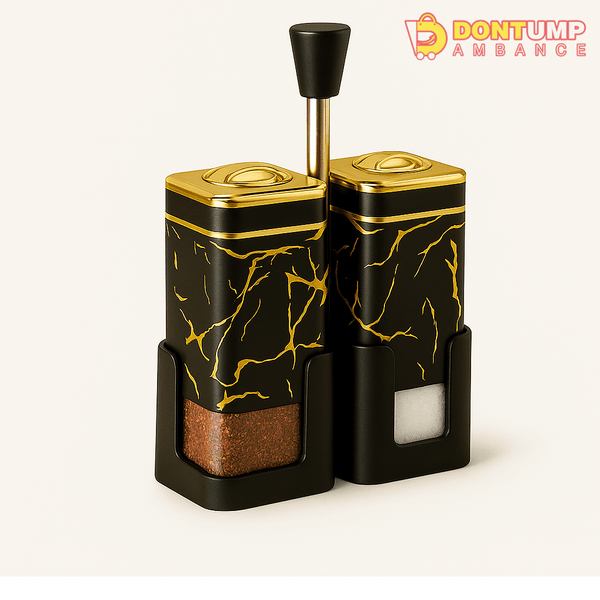 Luxutry Marble Salt and Pepper dispenser set