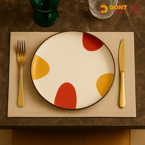 Modern Abstract Ceramic Dinner Plate