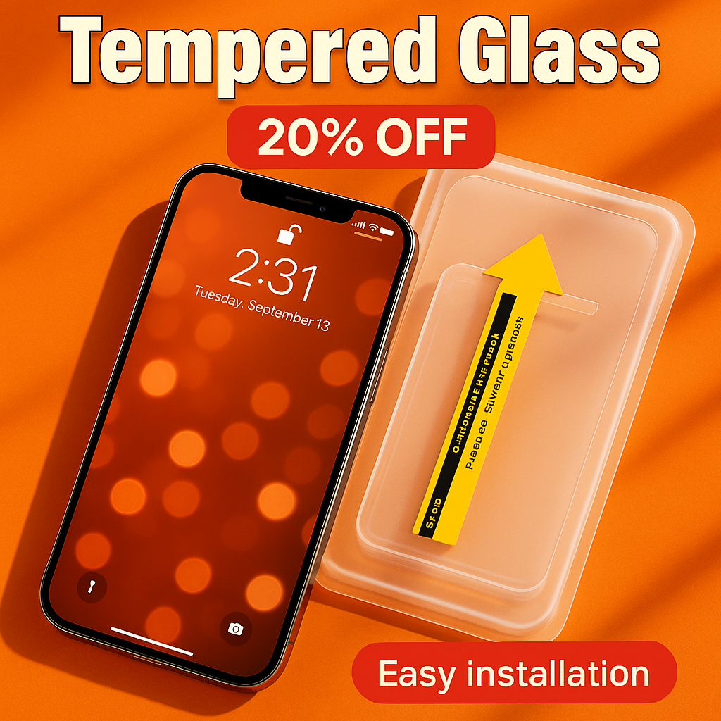 iPhone Glass Screen Protector With Applying kit