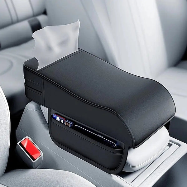 Universal Leather Armrest Cover with Tissue Holder