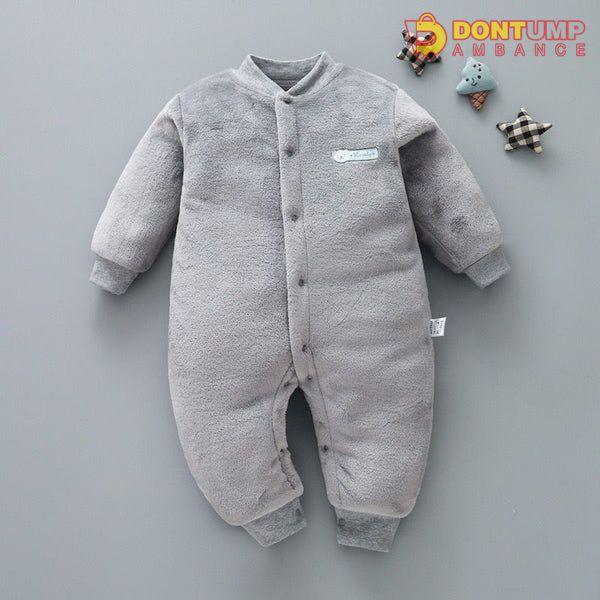Cute Fleece Romper Jumper Grey
