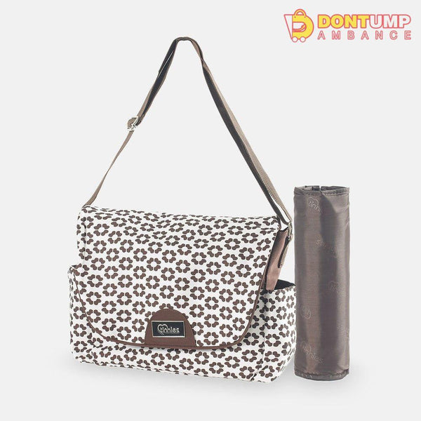 Baby Diaper Bag Brown Flower - T5001-A