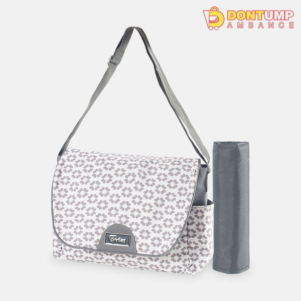 Baby Diaper Bag Grey Flower - T5001-C