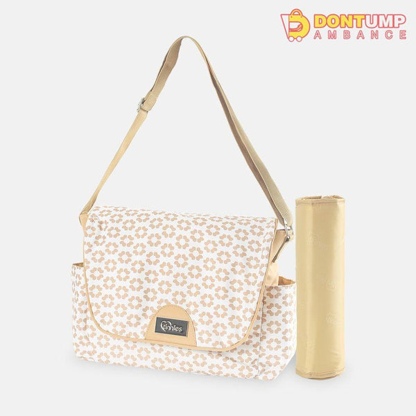 Baby Diaper Bag Beige Flower - T5001-D