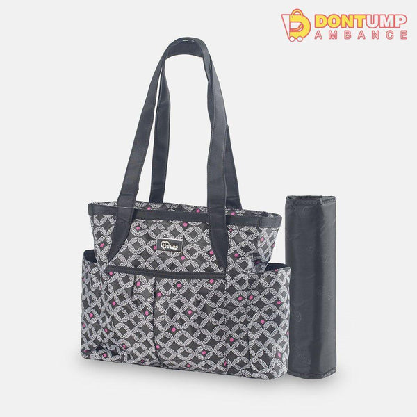 Baby Diaper Bag Black Printed - T5004-A