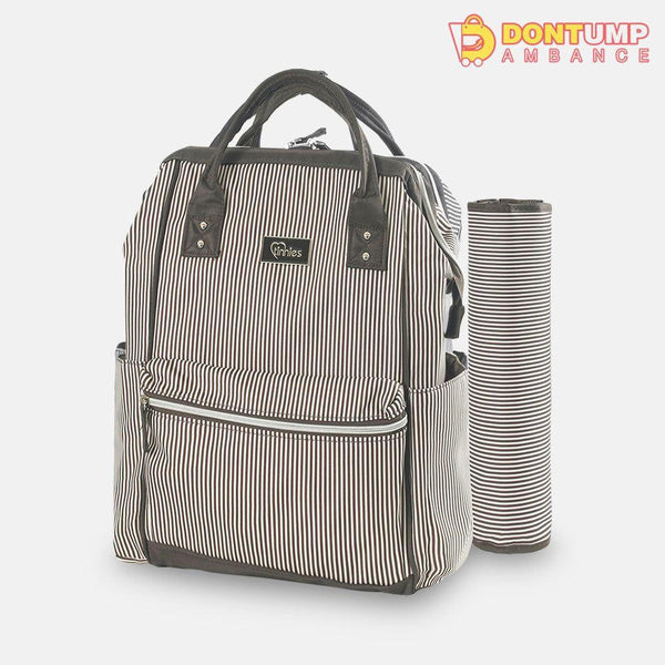Baby Diaper Bag Pack Brown Stripes - T5005-C