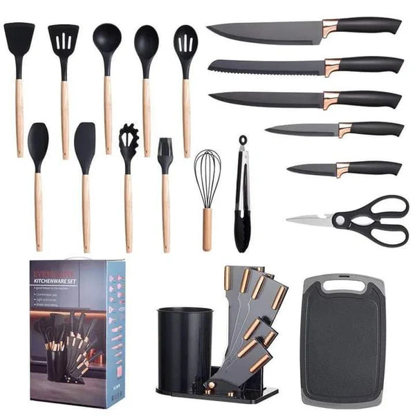 19 Pcs Utensil Set With Knife