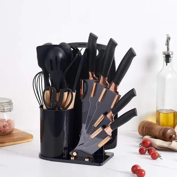 19 Pcs Utensil Set With Knife