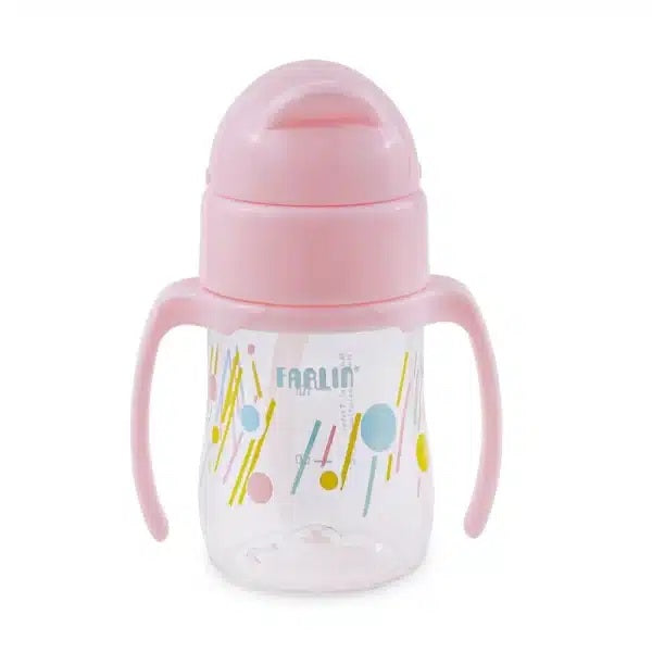 Farlin Straw Drinking Cup – Pink-AG-10019