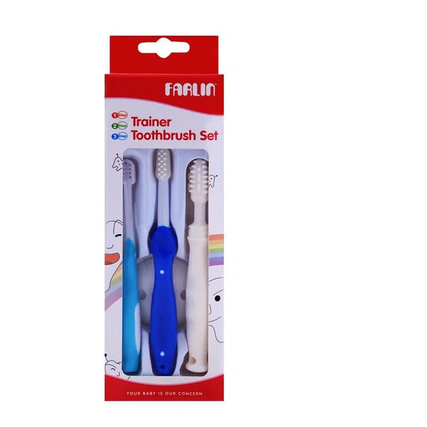 Farlin Three Stages Tooth Brush Set-BF-118A-Blue