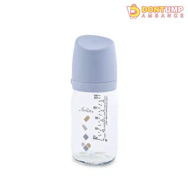 Farlin Wide-Neck Glass Feeding Bottle 160ml – Blue-AB-32009