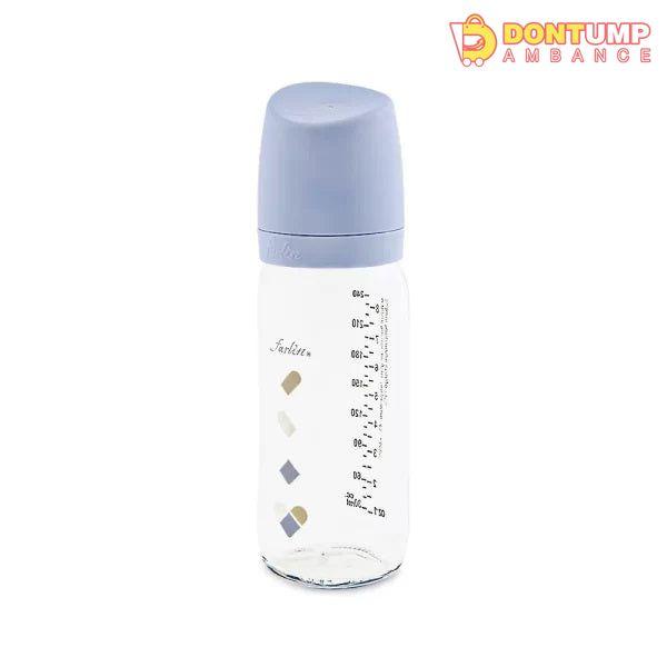Farlin Wide-Neck Glass Feeding Bottle 240ml – Blue- AB-32010