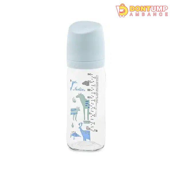 Farlin Wide-Neck Glass Feeding Bottle 240ml – Green-AB-32012