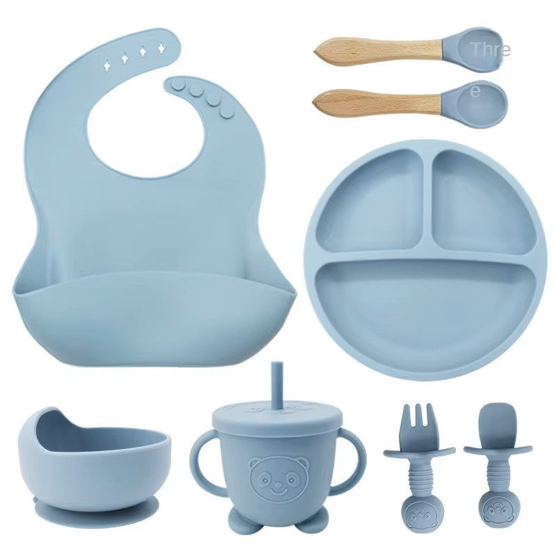 Silicone Utensil/Feeding Set Blue