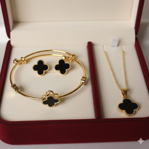 3-Piece Women’s Jewelry Set - Necklace, Bracelet and Earrings Combo