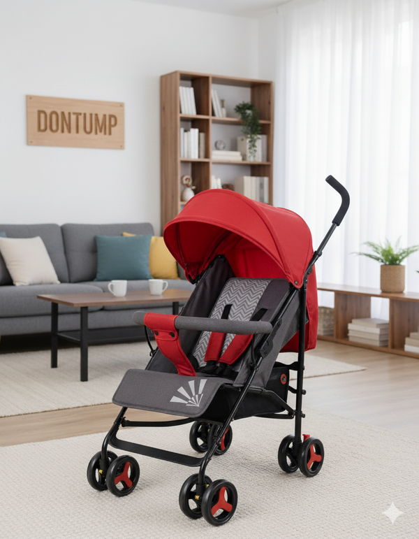 DONTUMP Lightweight Stroller in Vibrant Red