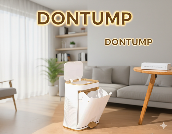 Modern Living Room with DONTUMP Waste Bin