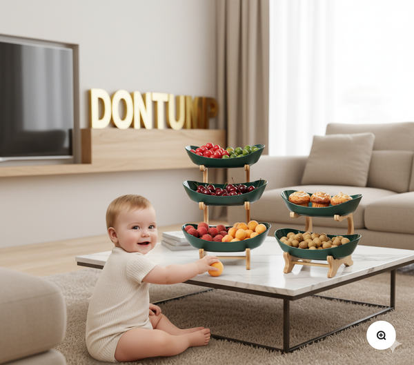 The DONTUMP Golden Fruit Stand: A Touch of Elegance