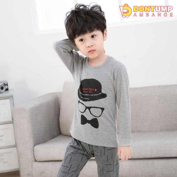 Grey Detective Printed Kids Night Suit Baby &amp; Baba