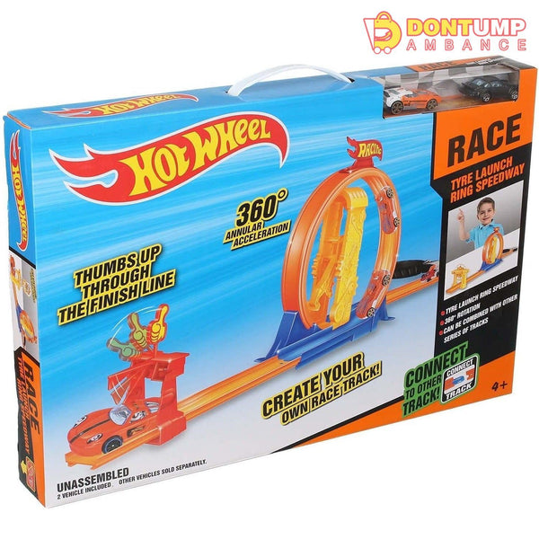 Hot Wheel Metal 360 Degrees Annular Acceleration Race Ring Speedway