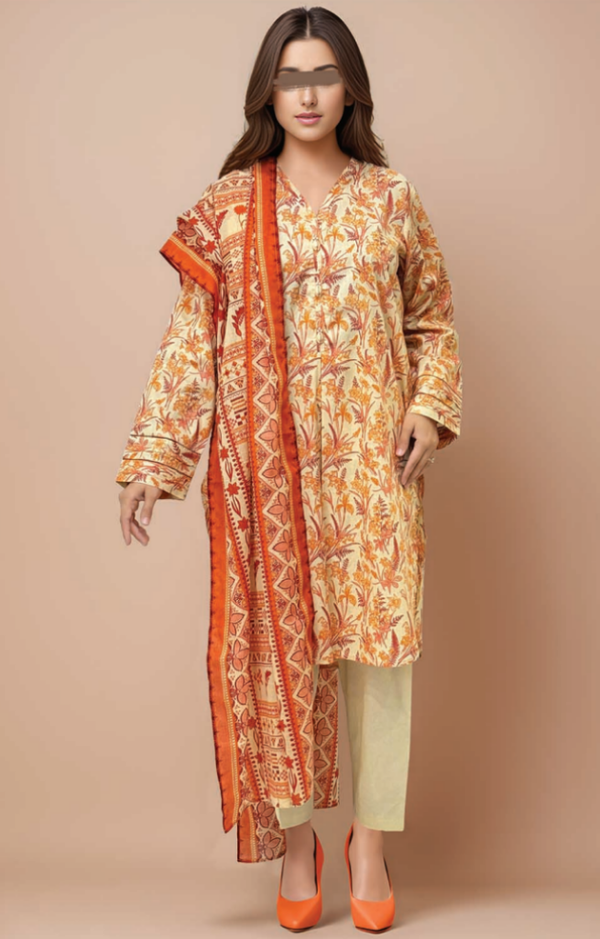 SAYA Unstitched Printed Lawn 3 Piece