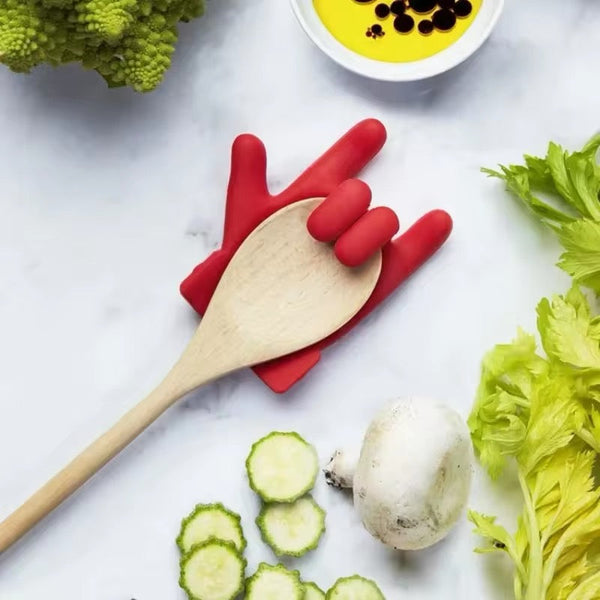 HAND-SHAPED SPOON LID POT HOLDER