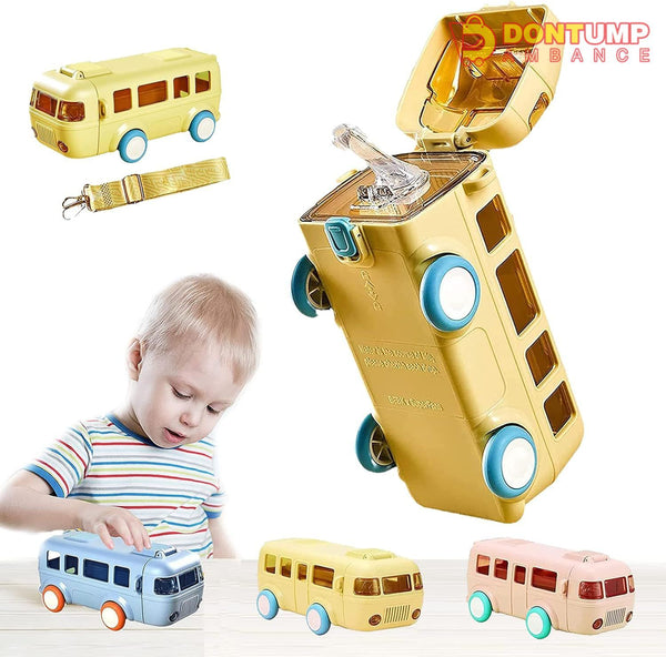 Kids Bus Shape Shaped Drinking Sipper Bottle 500 ML