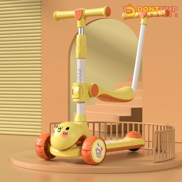 Kids Scooty With Light &amp; Music-Yellow