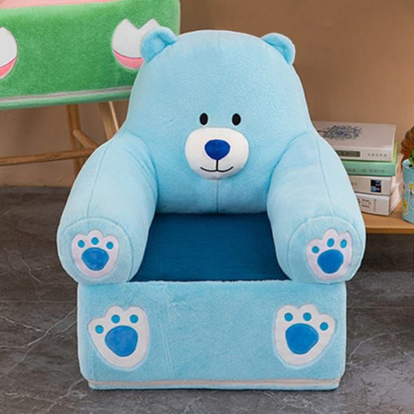 Kids Sweet Plush Couch Sofa Seat Light Blue