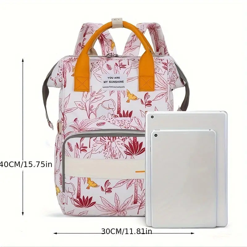 Mother Diaper Backpack Printed Blue