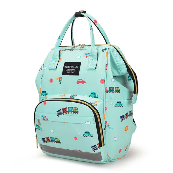 Mother Diaper Backpack Printed Green