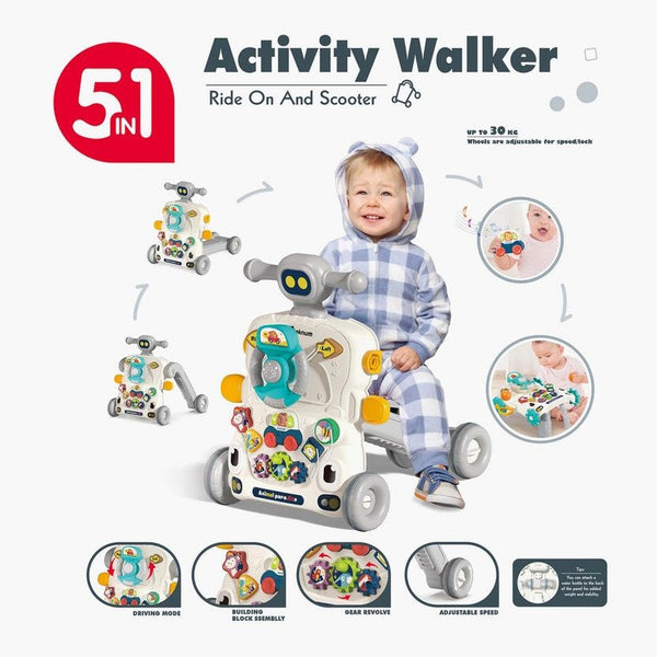 Multifunctional Activity Walker 5 In 1 Grey