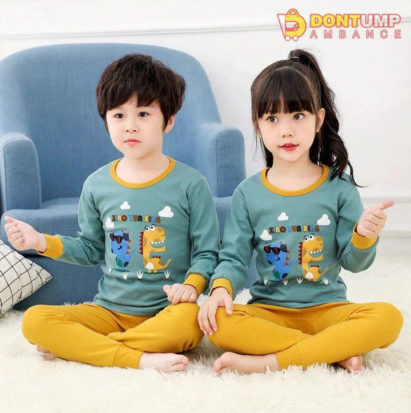 Mustard Dino Kids Night Suit Baby &amp; Baba