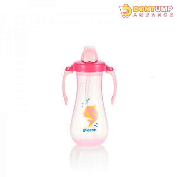 Pigeon Tall Straw Bottle Pink-D78088