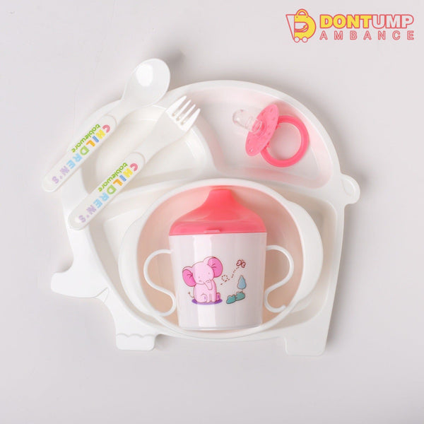 Pink Children Tableware Set Baby Feeding Series - 911